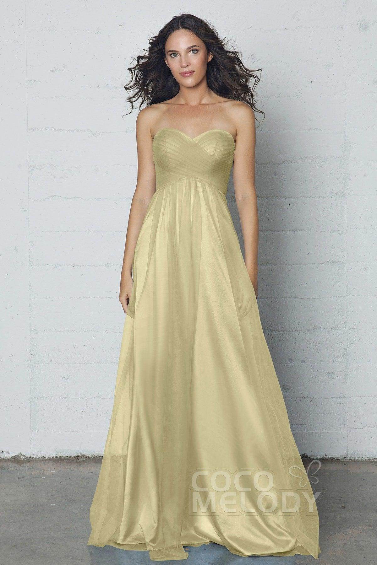 Sheath-Column Floor Length Tulle Dress COZF17016 - COCOMELODY